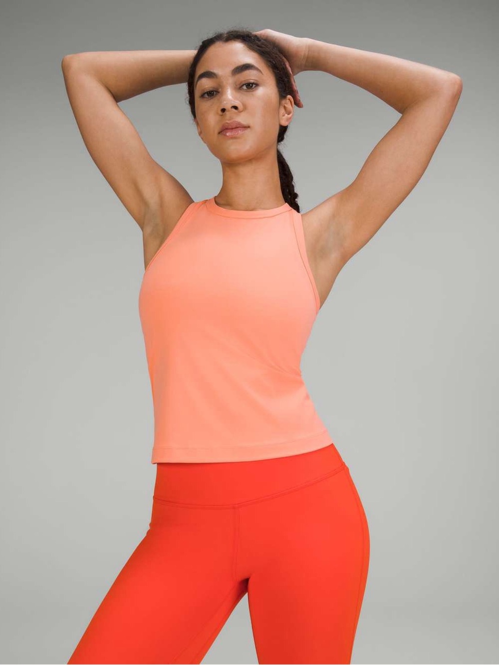 Lululemon Align Waist-Length Racerback Tank Top
Sunny Coral